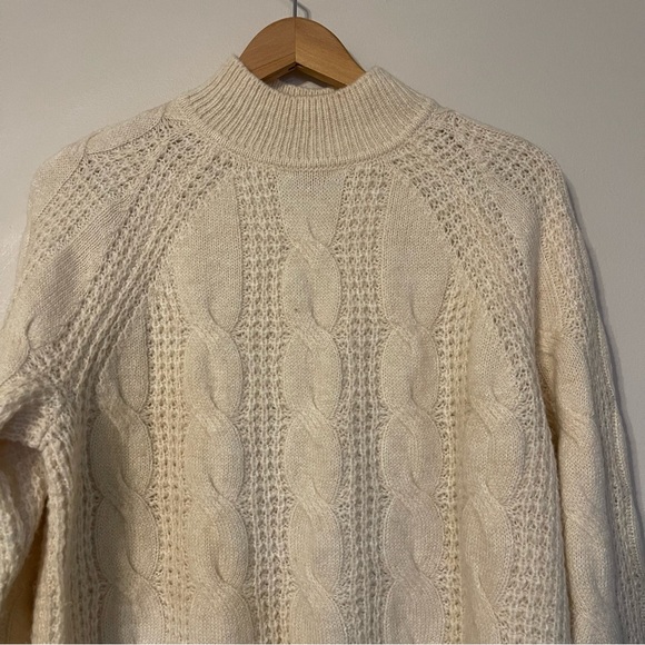 J.Crew cable knit mock neck sweater small - Picture 2 of 8